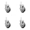 Service Caster 5 Inch Gray Poly Wheel Swivel 7/8 Inch Square Stem Caster Set with Brake SCC SCC-SQ20S514-PPUB-GRY-TLB-78-4 - alternate 1